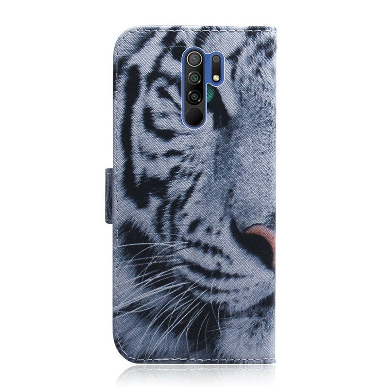 Flip Case Xiaomi Redmi 9 Tiikerin Kasvot