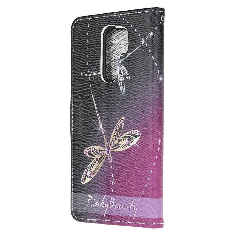 Kotelot Xiaomi Redmi 9 Suojaketju Kuori Strappy Dragonflies