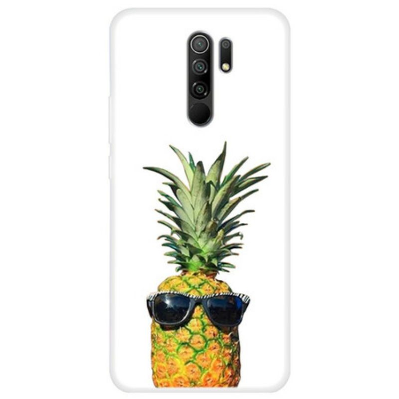 Kuori Xiaomi Redmi 9 Läpinäkyvä Ananas Lasilla