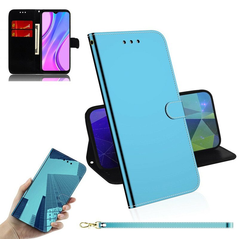 Nahkakotelo Xiaomi Redmi 9 Keinonahkainen Peilin Kansi