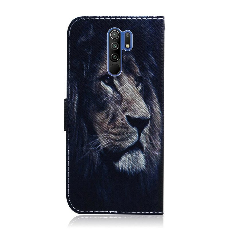 Nahkakotelo Xiaomi Redmi 9 Unelma-leijona