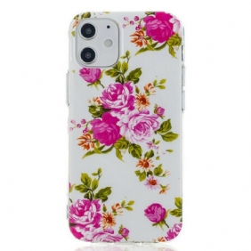 Case iPhone 12 Mini Fluoresoivat Liberty Flowers