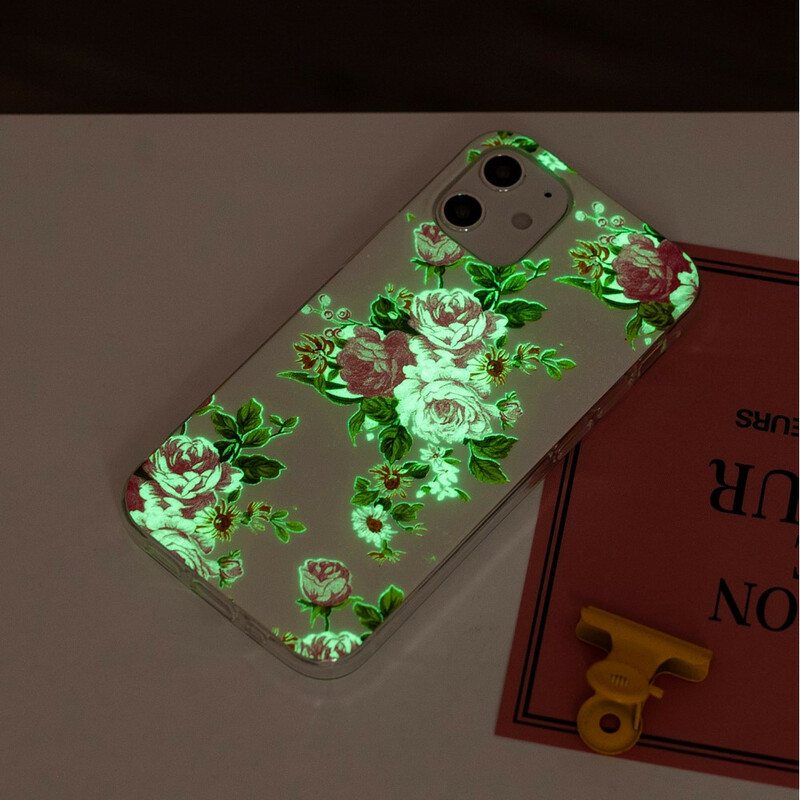 Case iPhone 12 Mini Fluoresoivat Liberty Flowers