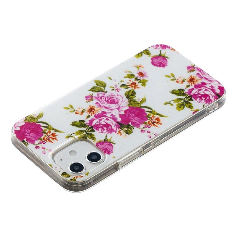 Case iPhone 12 Mini Fluoresoivat Liberty Flowers