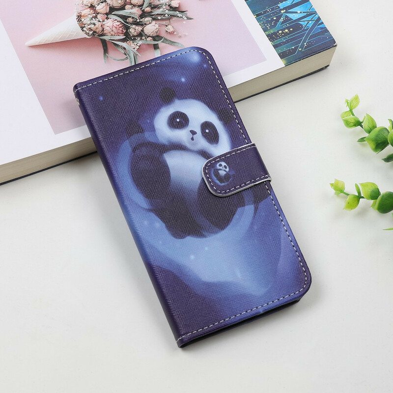 Kotelot iPhone 12 Mini Suojaketju Kuori Panda Space Kaulanauhalla