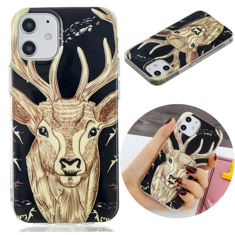 Kuori iPhone 12 Mini Fluoresoiva Majestic Deer