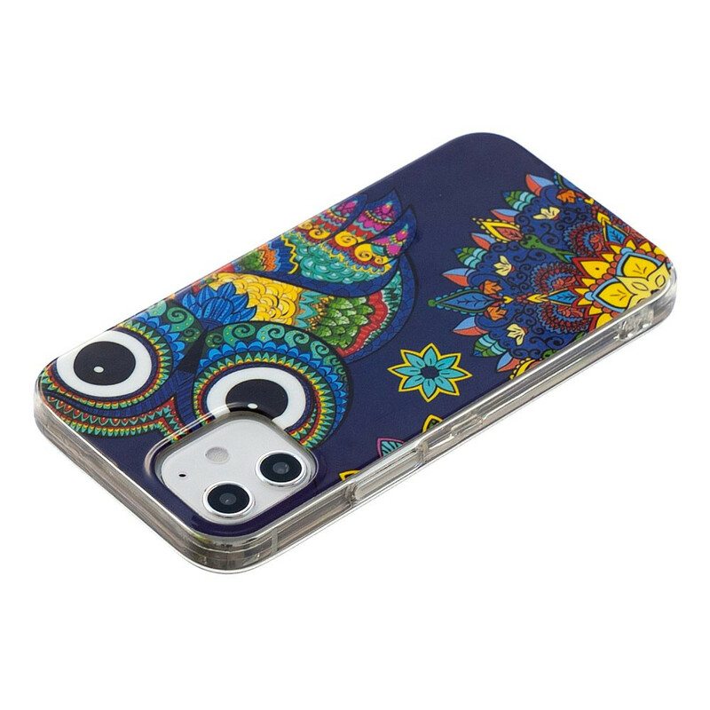 Kuori iPhone 12 Mini Fluoresoiva Pöllön Mandala