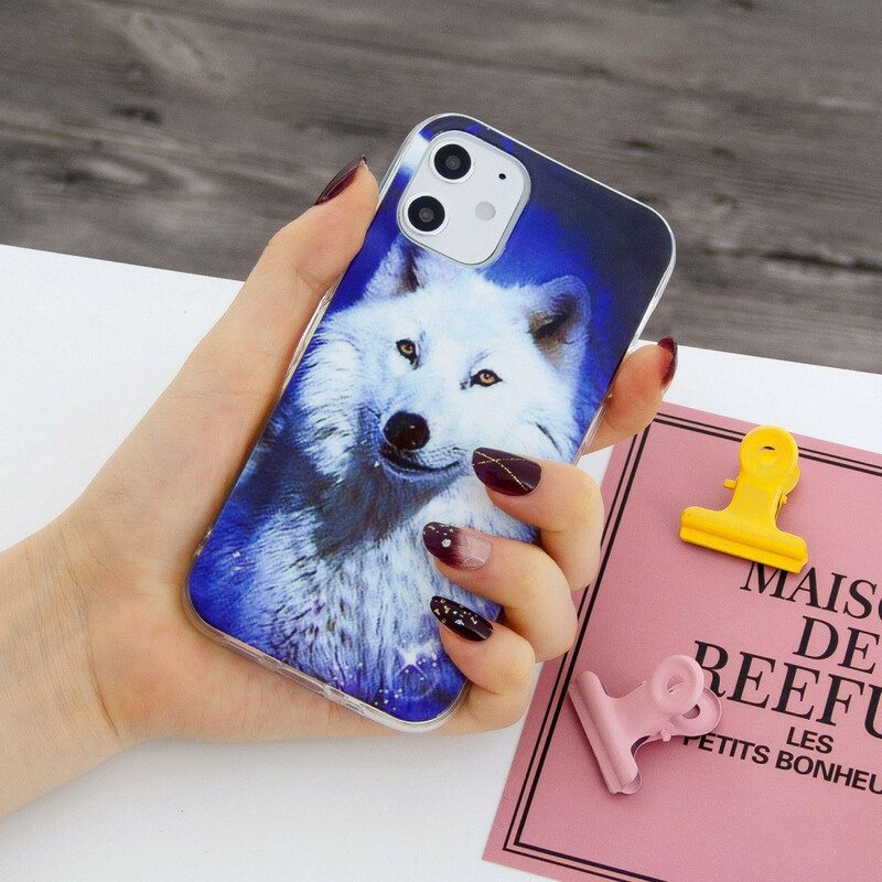 Kuori iPhone 12 Mini Fluoresoiva Wolf-sarja