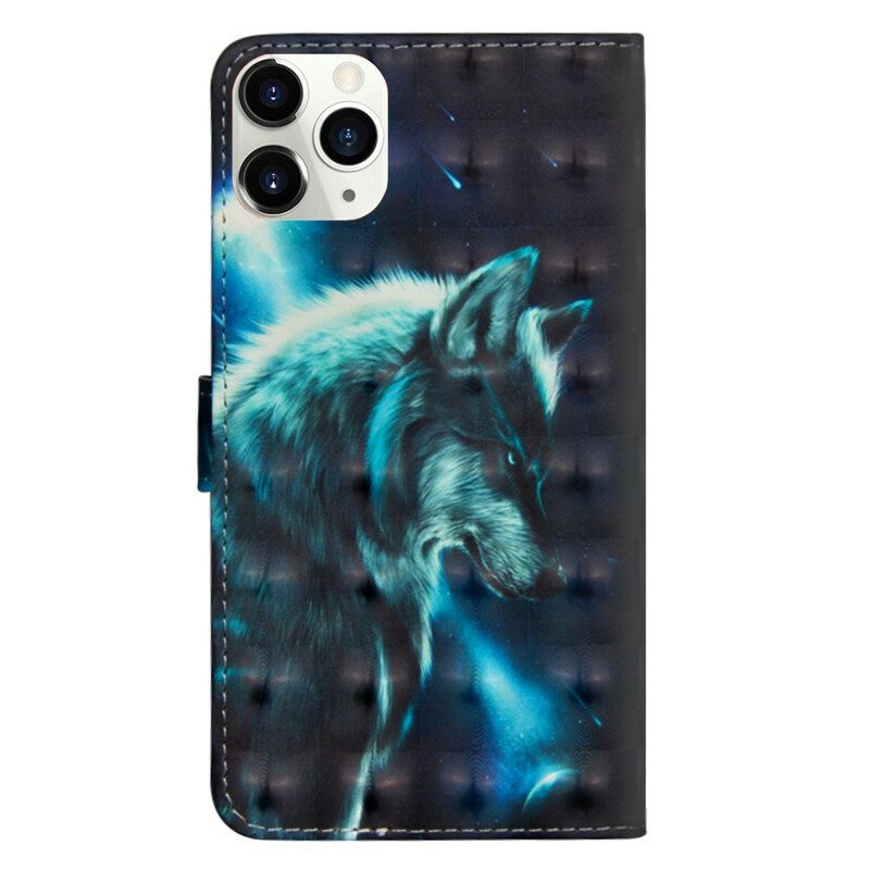 Nahkakotelo iPhone 12 Mini Majestic Wolf