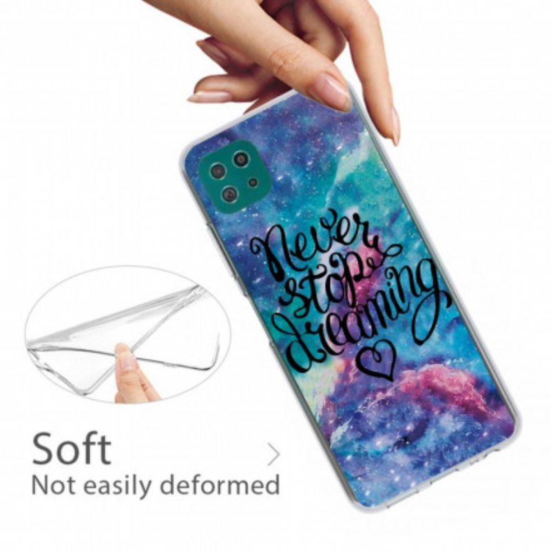 Case Samsung Galaxy A22 5G Älä Koskaan Lopeta Unelmoimista