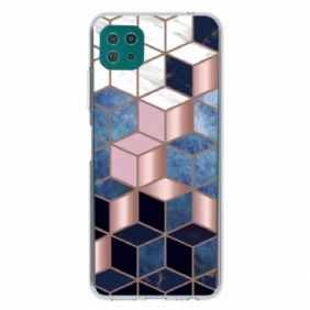 Case Samsung Galaxy A22 5G Muuttuva Geometrinen Marmori