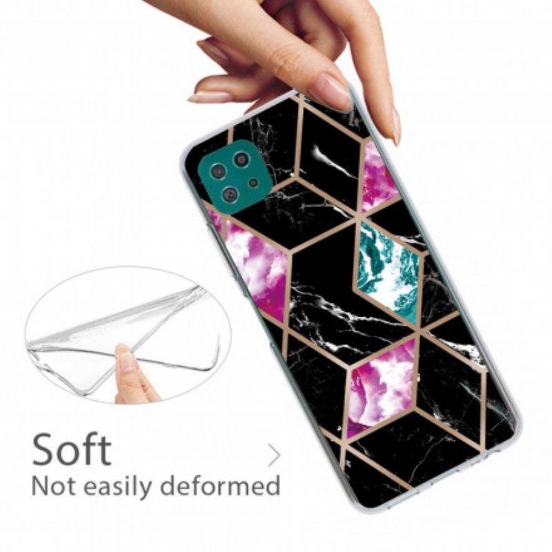 Case Samsung Galaxy A22 5G Muuttuva Geometrinen Marmori