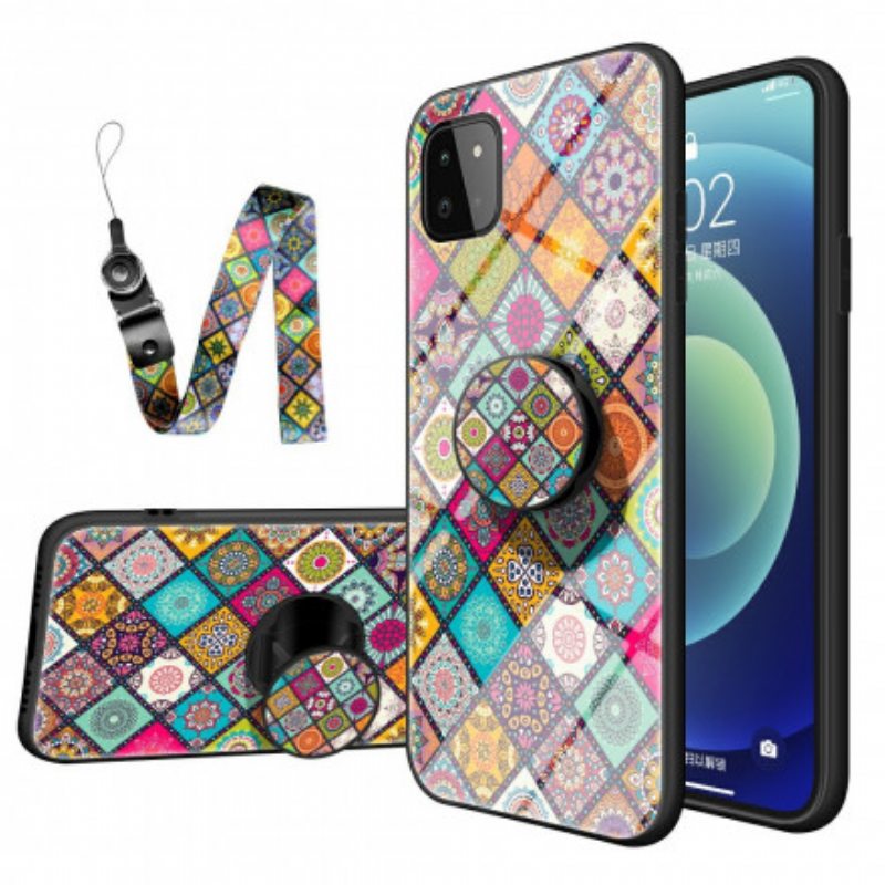 Case Samsung Galaxy A22 5G Patchwork Magneettipidike