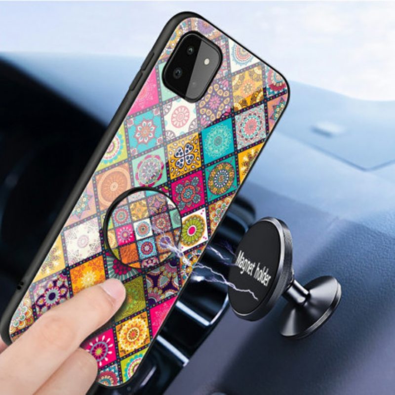 Case Samsung Galaxy A22 5G Patchwork Magneettipidike