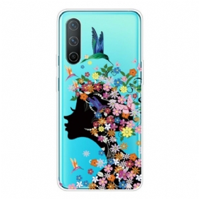 Case OnePlus Nord CE 5G Läpinäkyvät Kukkaiset Hiukset