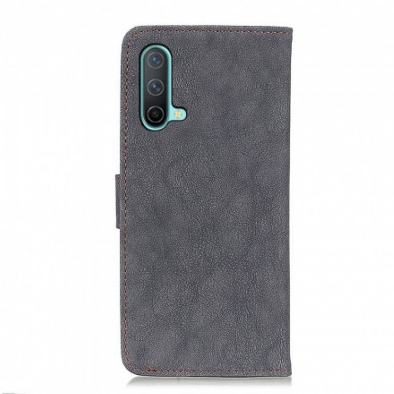 Flip Case OnePlus Nord CE 5G Khazneh Retro Haljasnahka