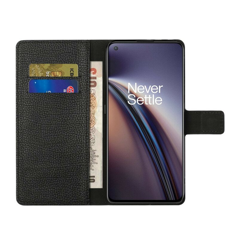 Flip Case OnePlus Nord CE 5G Litchi Grain -nahkaefekti