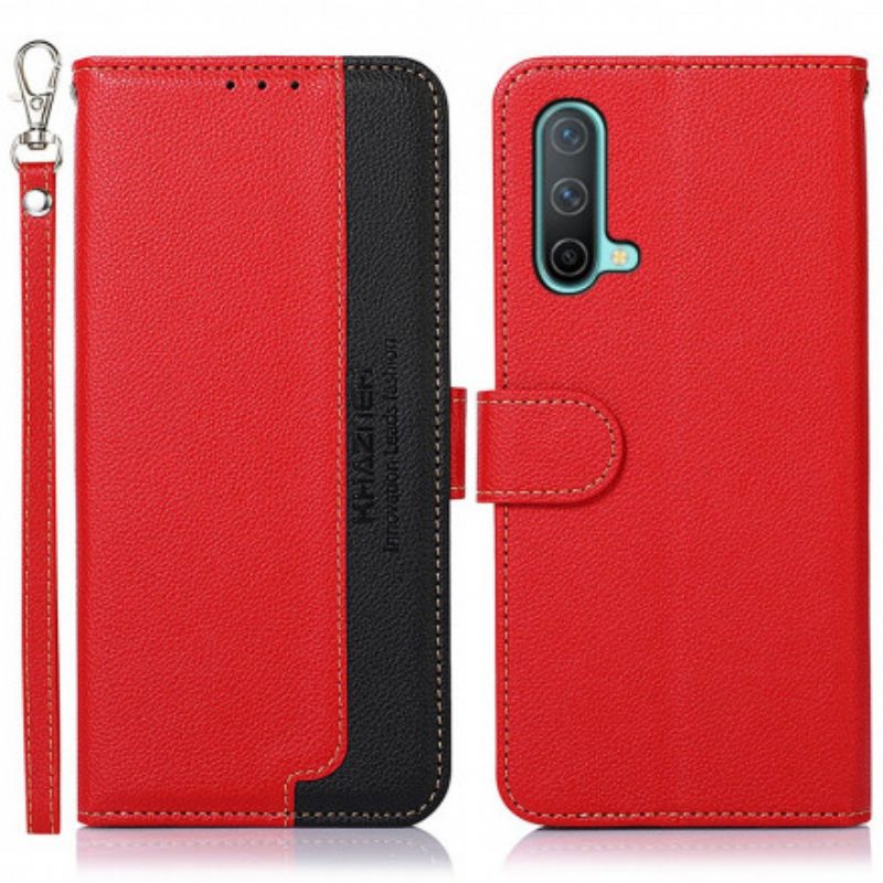 Flip Case OnePlus Nord CE 5G Litsi Style Rfid Khazneh