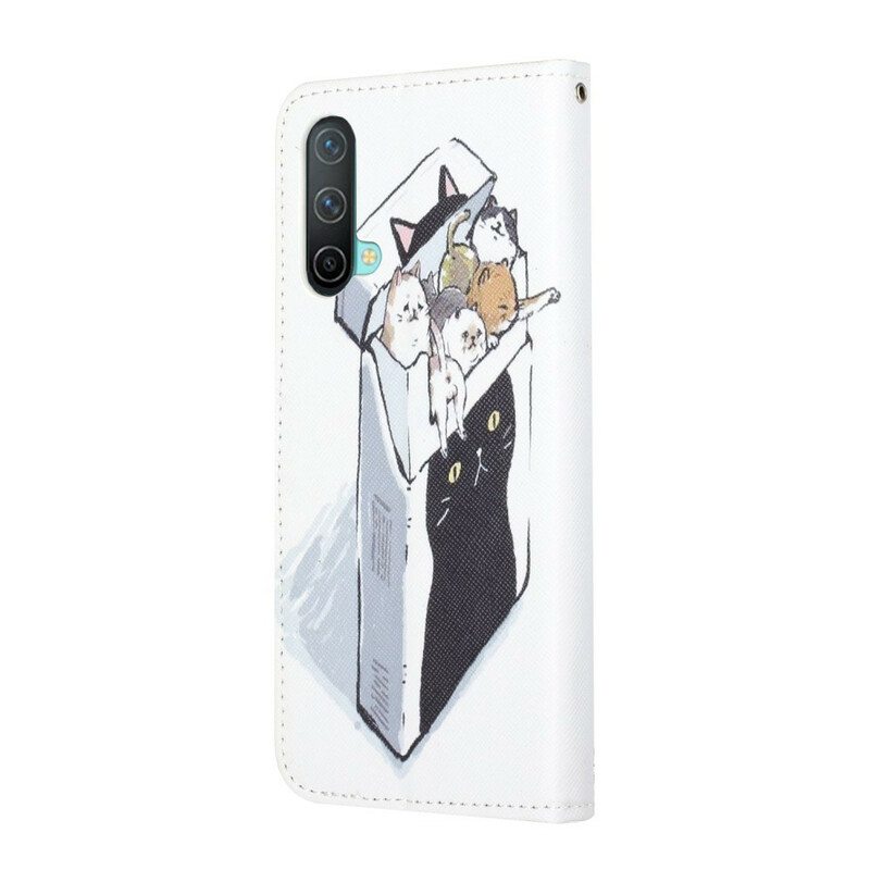 Flip Case OnePlus Nord CE 5G Suojaketju Kuori Toimitus Thong Cats