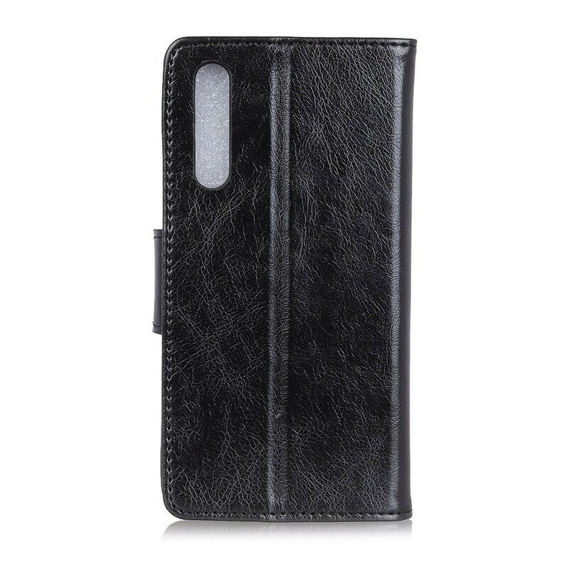 Flip Case Sony Xperia 5 II Halkaistu Nappan Nahka