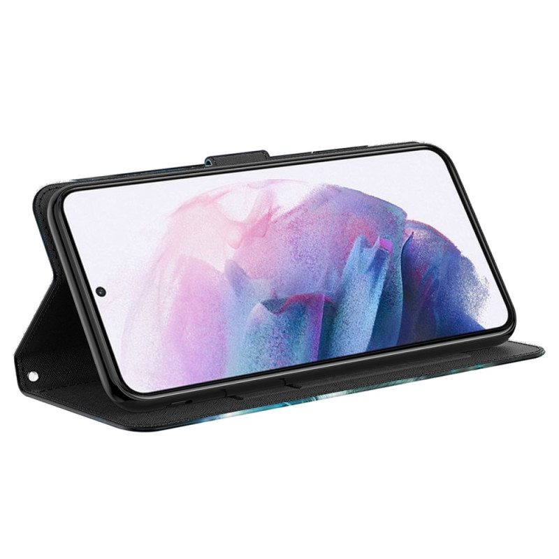 Kotelot Samsung Galaxy A23 5G Suojaketju Kuori Strappy Marble Style