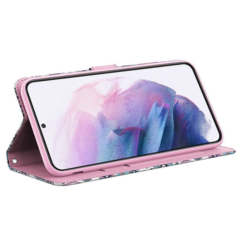 Kotelot Samsung Galaxy A23 5G Suojaketju Kuori Strappy Paisley -kuvio