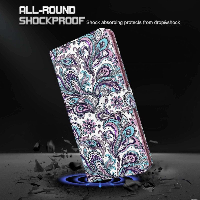 Kotelot Samsung Galaxy A23 5G Suojaketju Kuori Strappy Paisley -kuvio