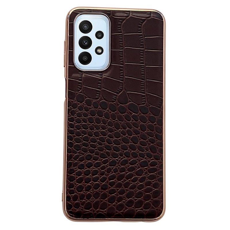 Kuori Samsung Galaxy A23 5G Aito Crocodile Texture -nahka