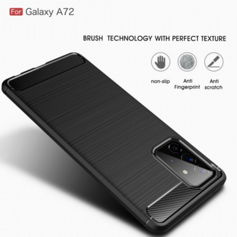 Case Samsung Galaxy A72 4G / A72 5G Harjattua Hiilikuitua