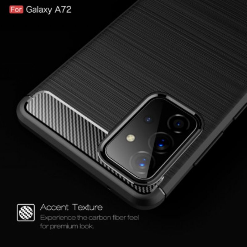 Case Samsung Galaxy A72 4G / A72 5G Harjattua Hiilikuitua