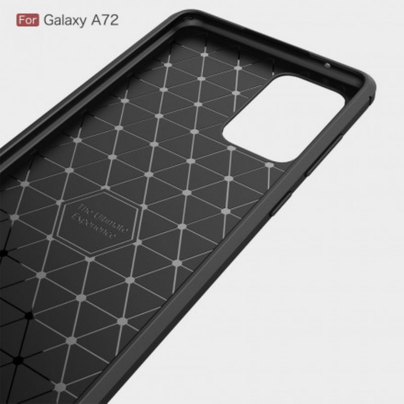 Case Samsung Galaxy A72 4G / A72 5G Harjattua Hiilikuitua