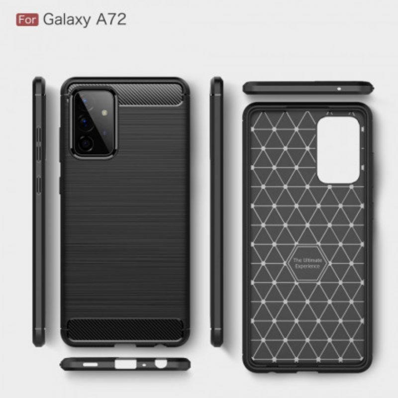 Case Samsung Galaxy A72 4G / A72 5G Harjattua Hiilikuitua