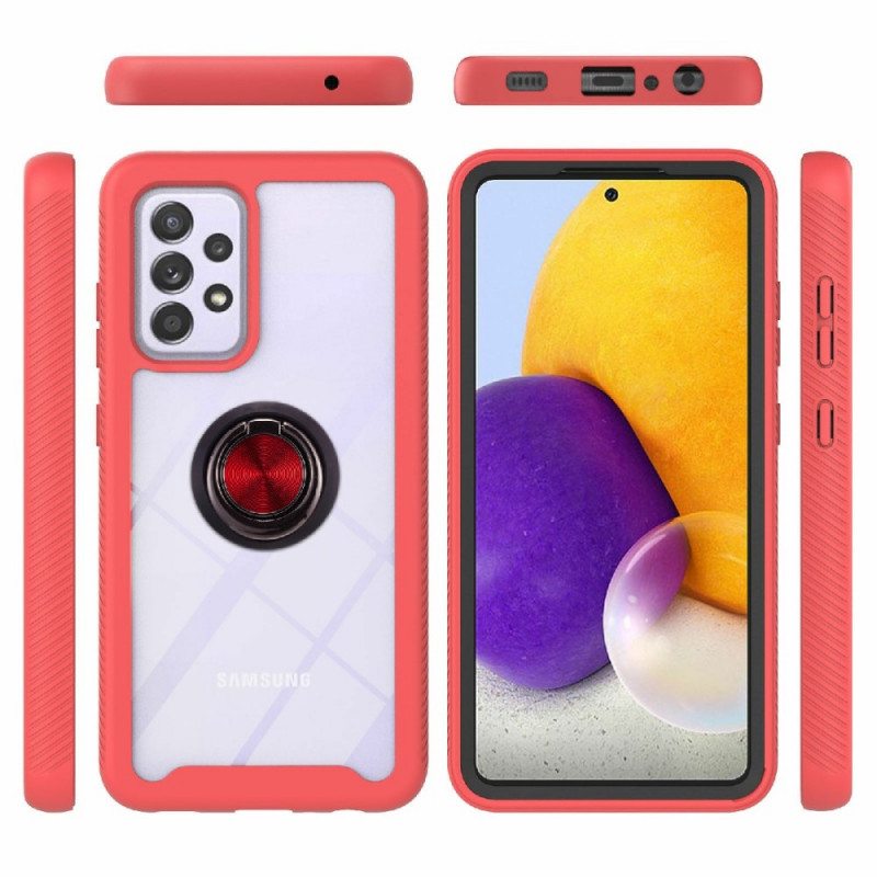 Case Samsung Galaxy A72 4G / A72 5G Värillinen Contour Hybrid Renkaalla