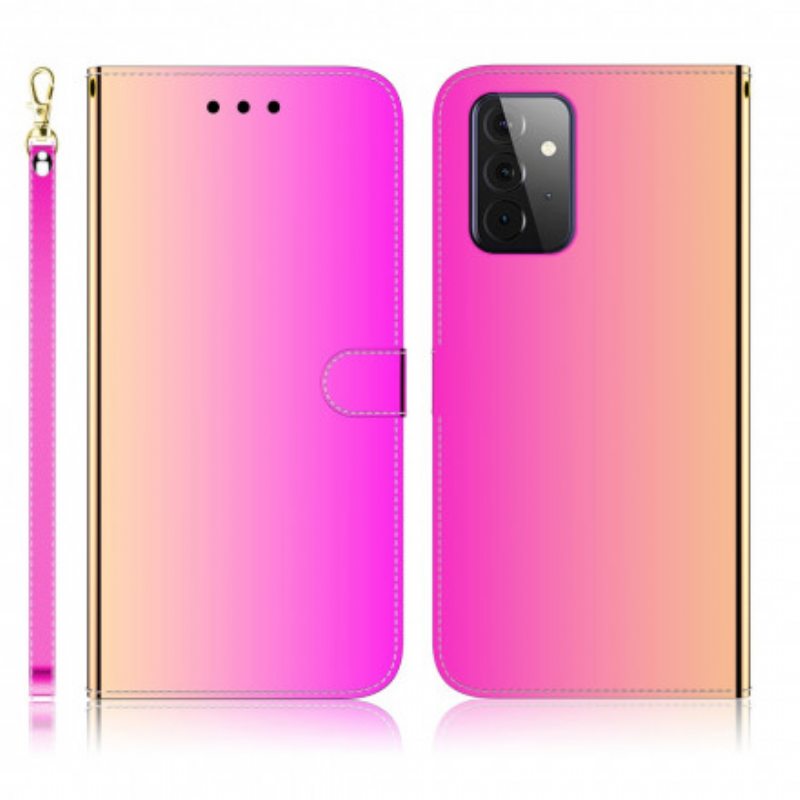 Flip Case Samsung Galaxy A72 4G / A72 5G Keinonahkainen Peilin Kansi