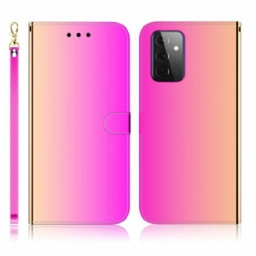 Flip Case Samsung Galaxy A72 4G / A72 5G Keinonahkainen Peilin Kansi