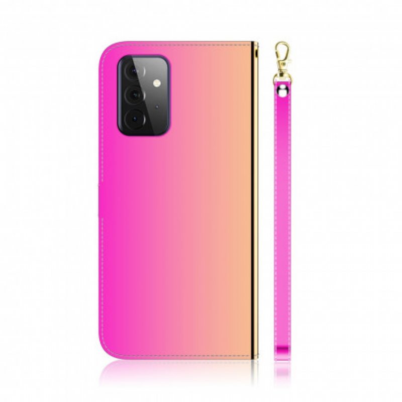 Flip Case Samsung Galaxy A72 4G / A72 5G Keinonahkainen Peilin Kansi