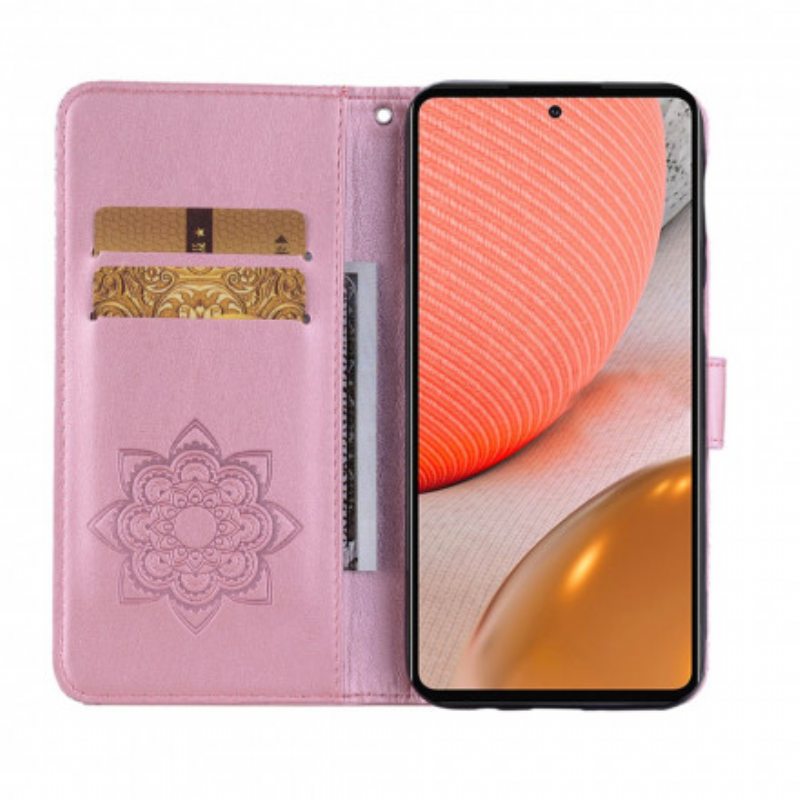 Kotelot Samsung Galaxy A72 4G / A72 5G Pöllö Mandala Ja Charm