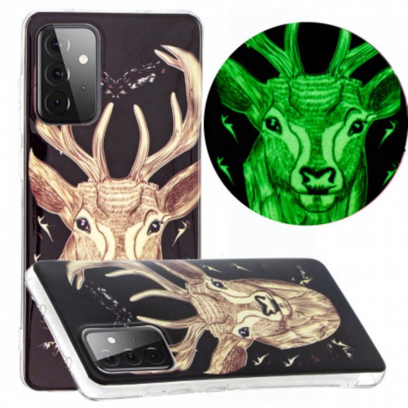 Kuori Samsung Galaxy A72 4G / A72 5G Fluoresoiva Majestic Deer