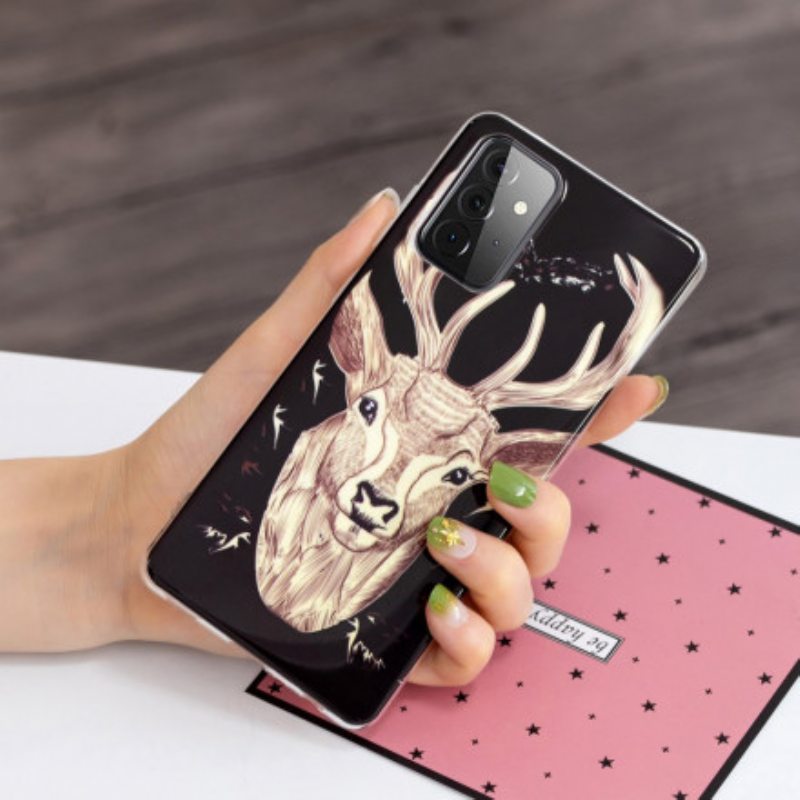 Kuori Samsung Galaxy A72 4G / A72 5G Fluoresoiva Majestic Deer