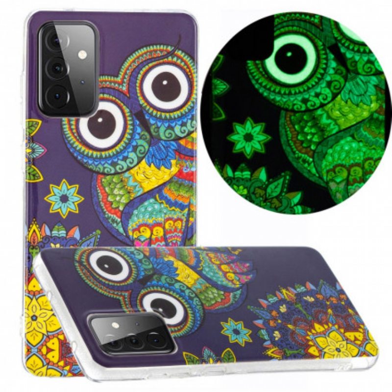 Kuori Samsung Galaxy A72 4G / A72 5G Fluoresoiva Pöllön Mandala