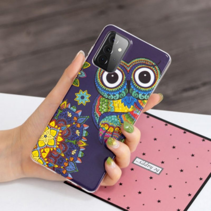 Kuori Samsung Galaxy A72 4G / A72 5G Fluoresoiva Pöllön Mandala