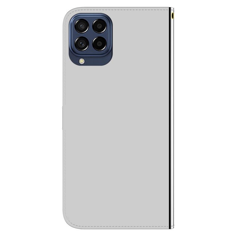 Flip Case Samsung Galaxy M53 5G Peili Ja Kaulanauha