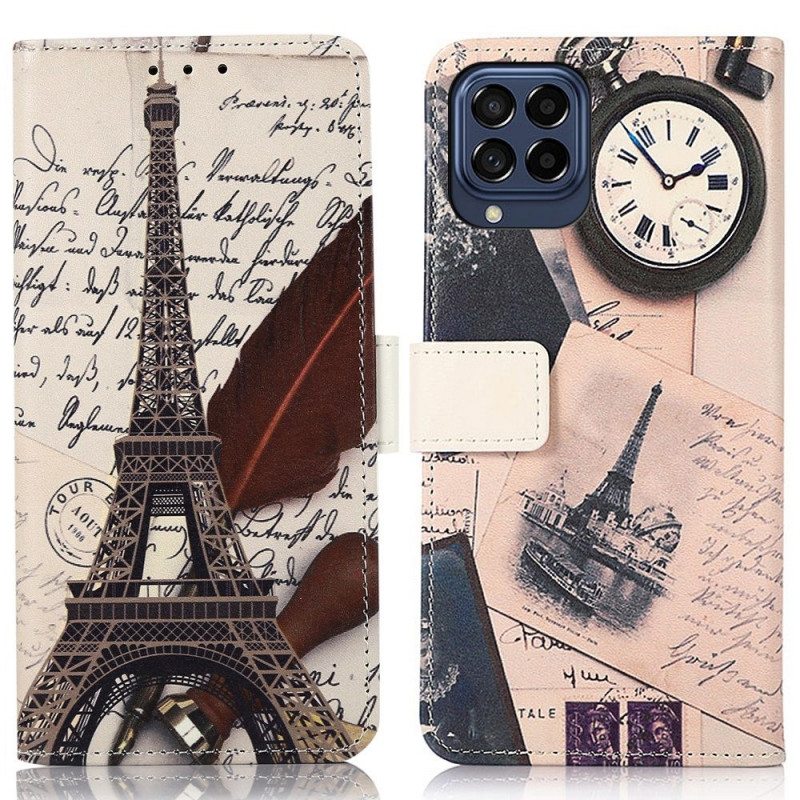 Kotelot Samsung Galaxy M53 5G Runollinen Eiffel-torni