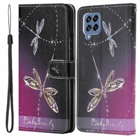 Kotelot Samsung Galaxy M53 5G Suojaketju Kuori Strappy Dragonflies