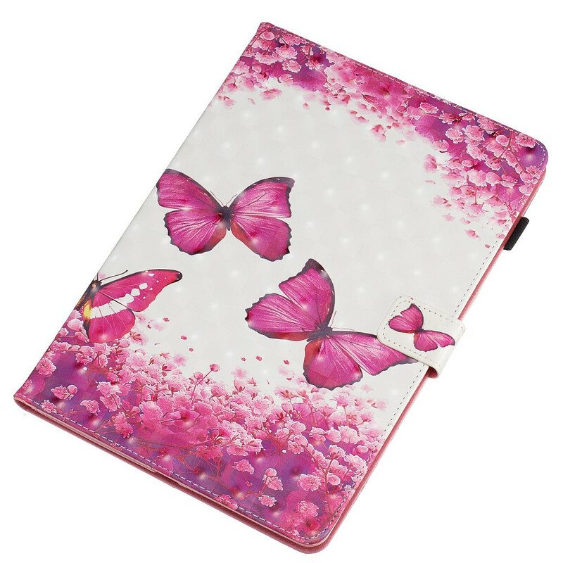 Flip Case iPad 10.2" (2020) (2019) Punaiset Perhoset