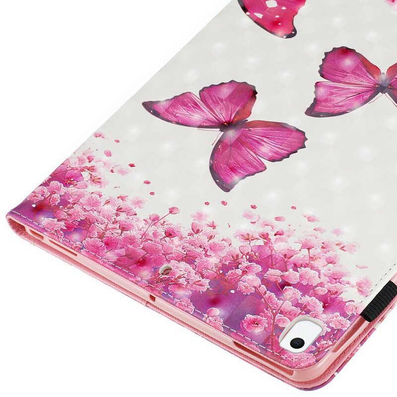 Flip Case iPad 10.2" (2020) (2019) Punaiset Perhoset