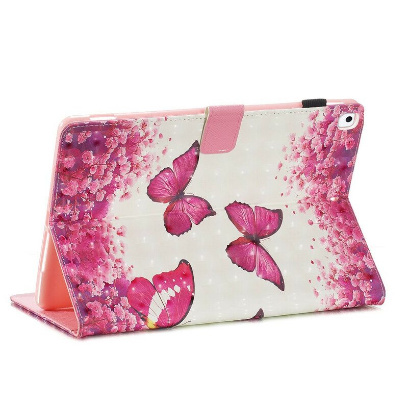 Flip Case iPad 10.2" (2020) (2019) Punaiset Perhoset