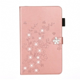 Kotelot iPad 10.2" (2020) (2019) Floral Diamonds Leather Effect