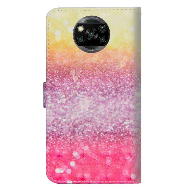 Kotelot Poco X3 / X3 Pro / X3 NFC Magenta Glitter Gradientti