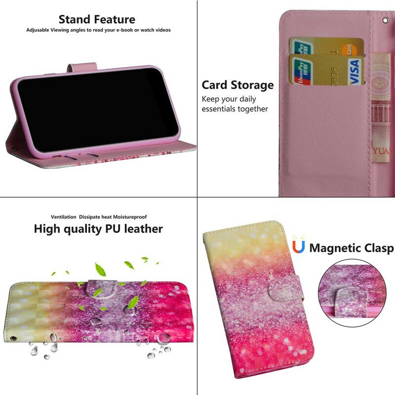 Kotelot Poco X3 / X3 Pro / X3 NFC Magenta Glitter Gradientti